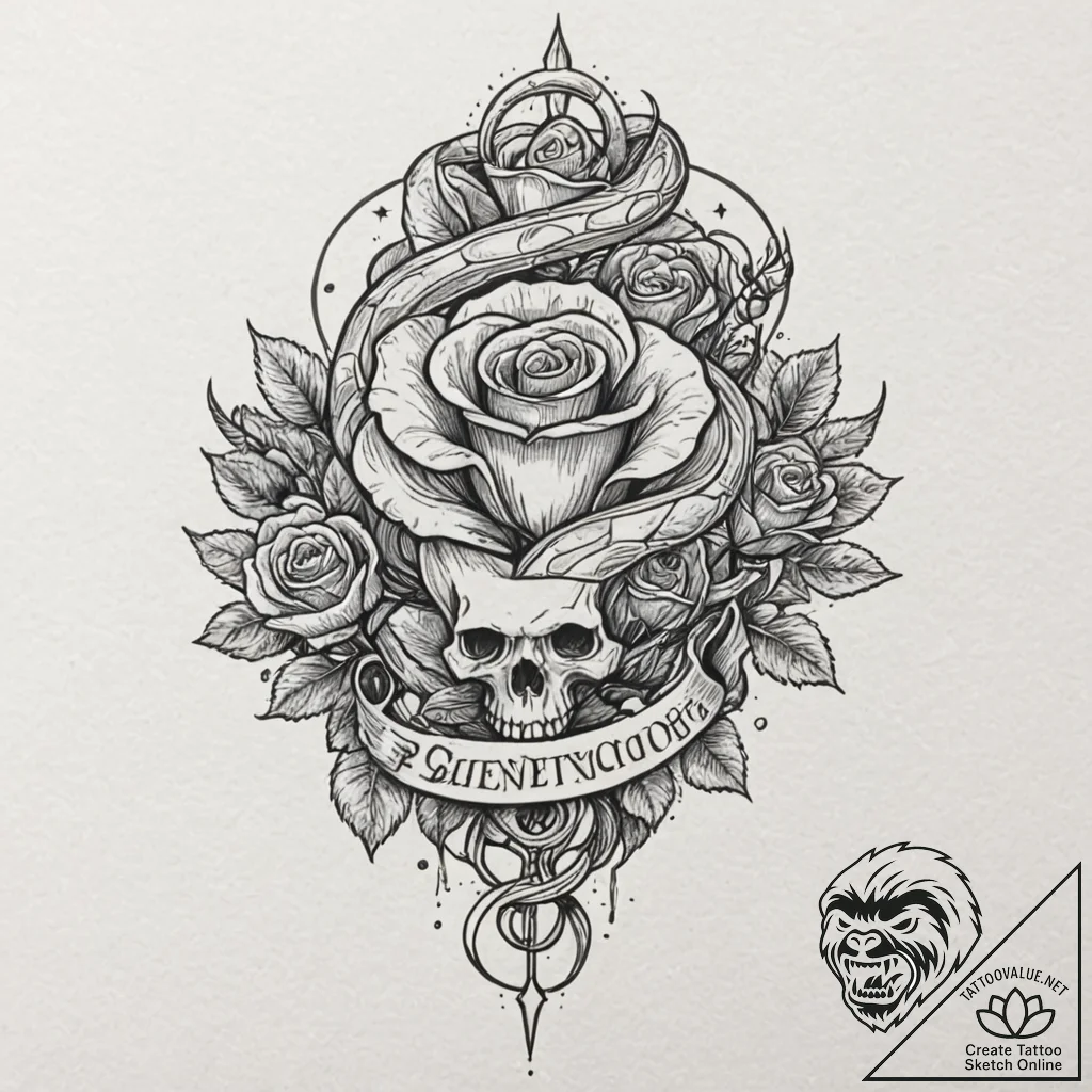 Night serpent beneath celestial rift, tattoo... - tattoo sketch (№1753554368_0, 26.07.2025 18:26) — tattoovalue.net