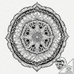 Blacklight-reactive mandala that reveals hidd… – tattoo sketch (№1753555541_0, 26.07.2025 18:45) — tattoovalue.net