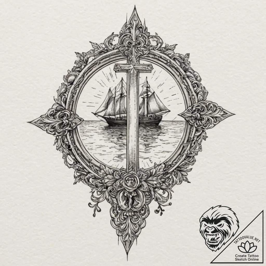 Sunlight caught in broken mirror, tattoo line... - tattoo sketch (№1753556915_0, 26.07.2025 19:08) — tattoovalue.net