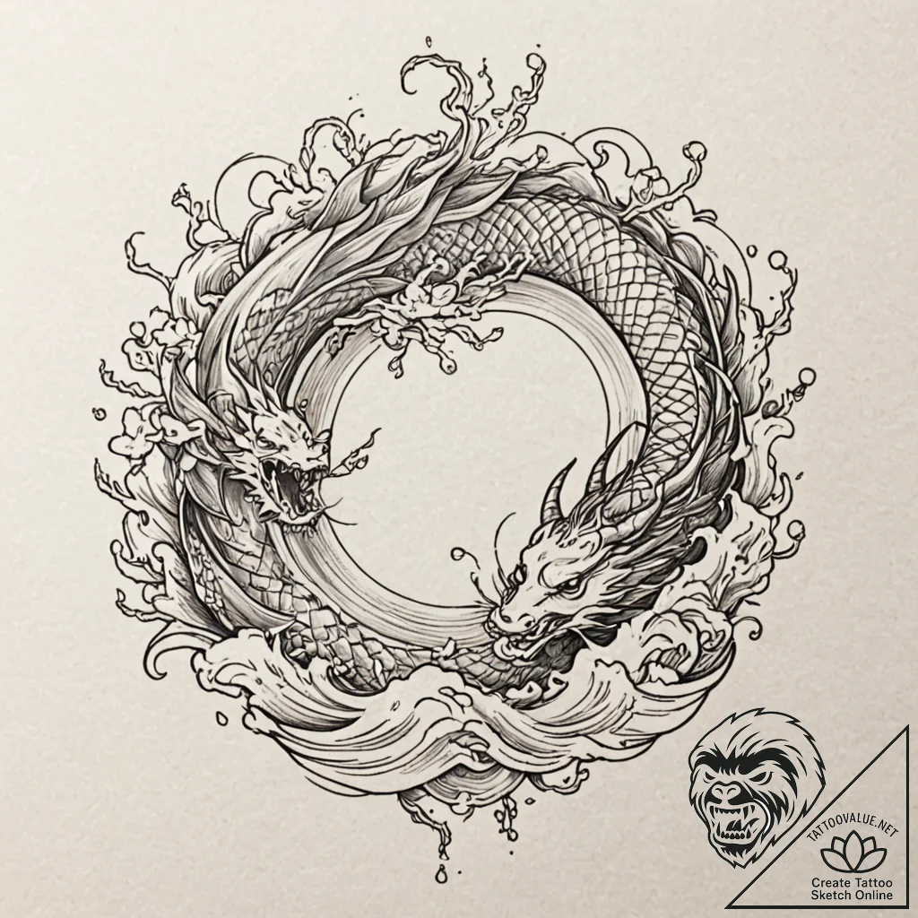 Scylla and charybdis as industrial hazards, t... - tattoo sketch (№1753557720_0, 26.07.2025 19:22) — tattoovalue.net