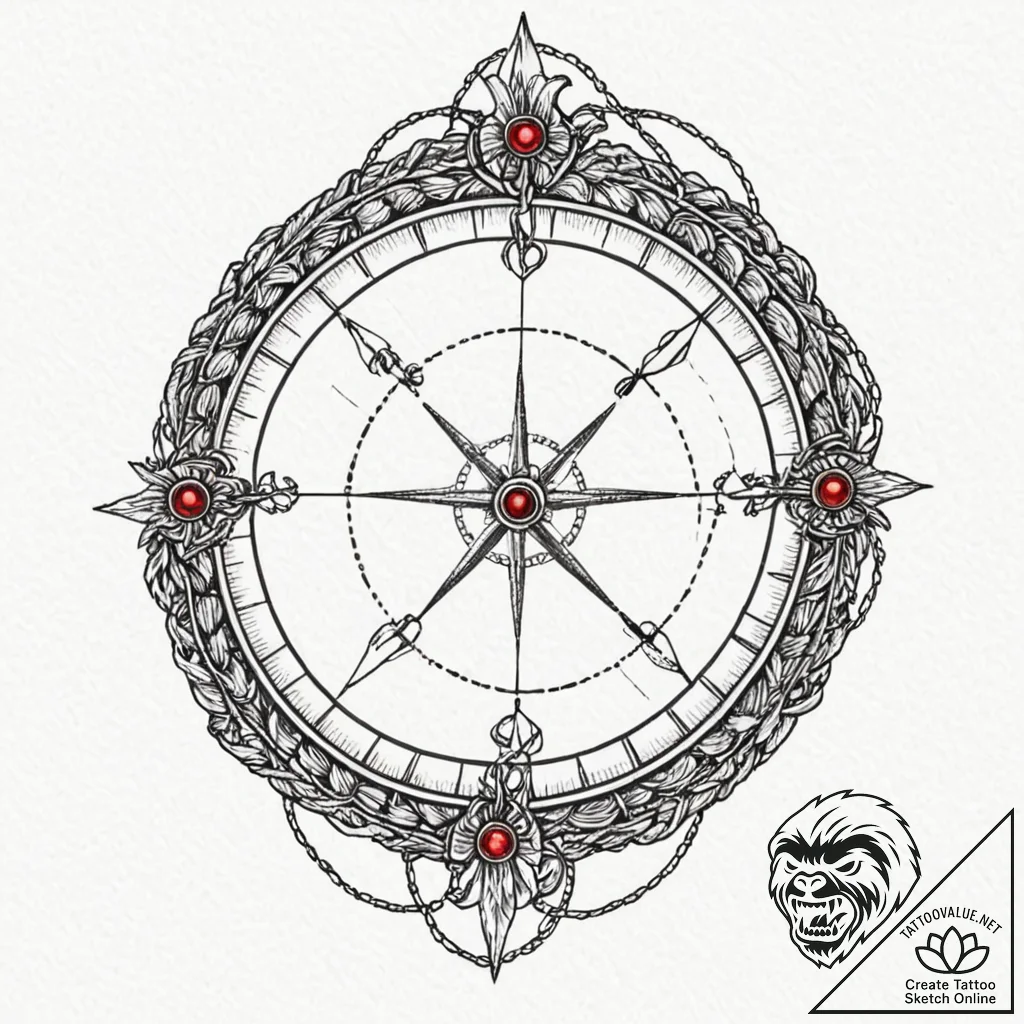 Vault door bound with spectral chains, ink il... - tattoo sketch (№1753558733_0, 26.07.2025 19:38) — tattoovalue.net