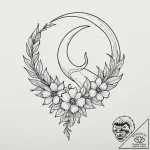 Opal scythe cleaving spectral bloom, artistic… – tattoo sketch (№1753559138_0, 26.07.2025 19:45) — tattoovalue.net