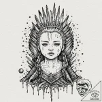 Iron throne made of melted down satellite par… – tattoo sketch (№1753560332_0, 26.07.2025 20:05) — tattoovalue.net