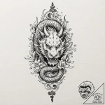 A qr code that links to a secret message, tat… – tattoo sketch (№1753561326_0, 26.07.2025 20:22) — tattoovalue.net