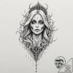 A ghostly apparition in a hallway, tattoo ske… – tattoo sketch (№1753562106_0, 26.07.2025 20:35) — tattoovalue.net