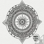 A poker chip, tattoo drawing outline, on a cl… – tattoo sketch (№1753562909_0, 26.07.2025 20:48) — tattoovalue.net