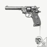Deckard’s pistol from blade runner – tattoo sketch (№1753565348_0, 26.07.2025 21:29) — tattoovalue.net