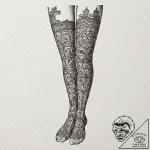 Stockings, tattoo sketch design, sepia tone s… – tattoo sketch (№1753566361_0, 26.07.2025 21:46) — tattoovalue.net