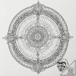 Astrolabe, ink illustration for tattoo, black… – tattoo sketch (№1753567548_0, 26.07.2025 22:05) — tattoovalue.net