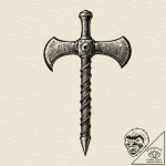 Tactical tomahawk, modern and menacing, artis… – tattoo sketch (№1753571968_0, 26.07.2025 23:19) — tattoovalue.net