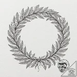 Laurel wreath, concept art for tattoo, vibran… – tattoo sketch (№1753575835_0, 27.07.2025 00:23) — tattoovalue.net