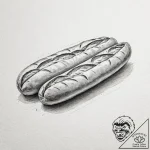 A detailed baguette bread, rustic,, tattoo sk… – tattoo sketch (№1753576239_0, 27.07.2025 00:30) — tattoovalue.net