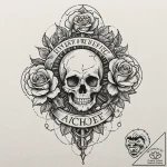 Animated anchor swirling in storm, concept ar… – tattoo sketch (№1753577045_0, 27.07.2025 00:44) — tattoovalue.net