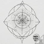 Orb suspended in starlight, concept art for t… – tattoo sketch (№1753577455_0, 27.07.2025 00:50) — tattoovalue.net
