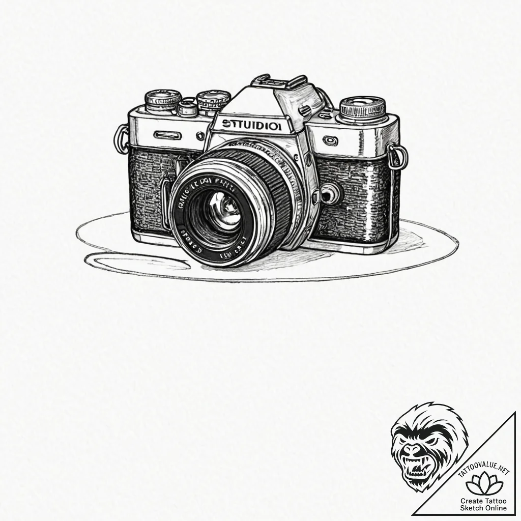 Camera - tattoo sketch (№1753577853_0, 27.07.2025 00:57) — tattoovalue.net