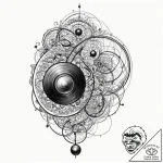 Yo-yo, mid-trick, string trailing, ink illust… – tattoo sketch (№1753579069_0, 27.07.2025 01:17) — tattoovalue.net