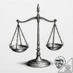 Weighing scales, held in perfect balance, tat… – tattoo sketch (№1753580688_0, 27.07.2025 01:44) — tattoovalue.net