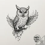 Owl talon grasping ancient coin, artistic tat… – tattoo sketch (№1753583747_0, 27.07.2025 02:35) — tattoovalue.net