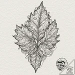 Oak leaf and acorn, symbolizing strength from… – tattoo sketch (№1753584760_0, 27.07.2025 02:52) — tattoovalue.net