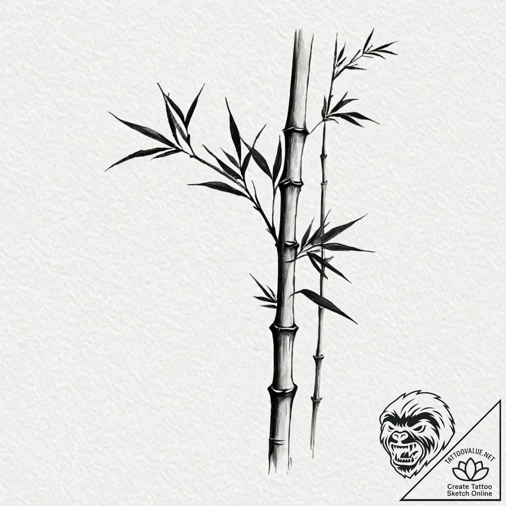 Bamboo - tattoo sketch (№1753585379_0, 27.07.2025 03:02) — tattoovalue.net