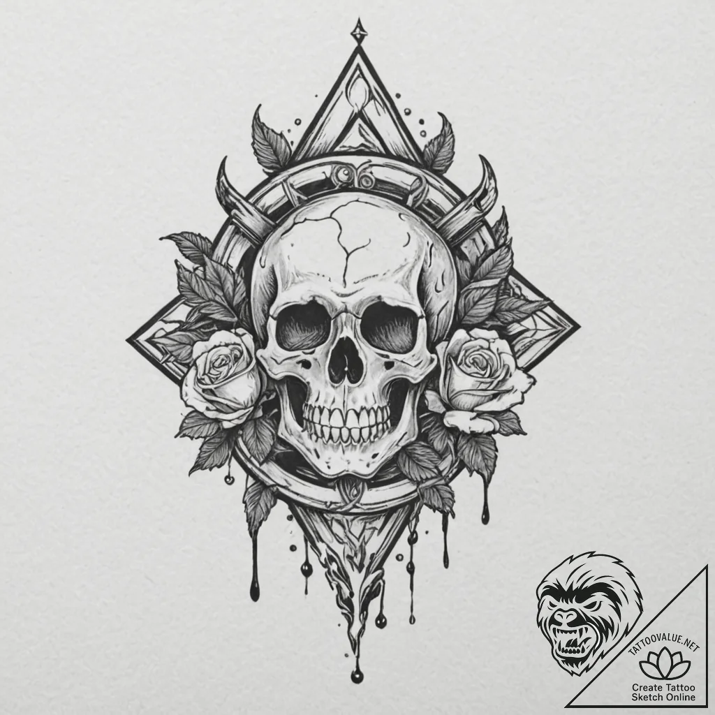 Burning sigil floating above palm, tattoo fla... - tattoo sketch (№1753587013_0, 27.07.2025 03:30) — tattoovalue.net