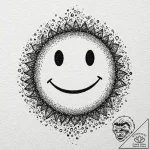Smiley face with x’s for eyes, artistic tatto… – tattoo sketch (№1753587213_0, 27.07.2025 03:33) — tattoovalue.net
