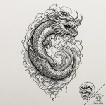 An abstract painting with swirling vibrant co… – tattoo sketch (№1753587635_0, 27.07.2025 03:40) — tattoovalue.net