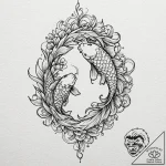 Koi, tattoo sketch design, professional artwo… – tattoo sketch (№1753588050_0, 27.07.2025 03:47) — tattoovalue.net