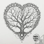 Tree of life, its branches holding planets an… – tattoo sketch (№1753589658_0, 27.07.2025 04:14) — tattoovalue.net