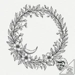 Lunar vines binding spectral bloom, tattoo fl… – tattoo sketch (№1753590680_0, 27.07.2025 04:31) — tattoovalue.net