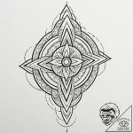 Trident piercing ancient seal, tattoo drawing… – tattoo sketch (№1753593101_0, 27.07.2025 05:11) — tattoovalue.net