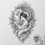Angel of despair with torn robes, artistic ta… – tattoo sketch (№1753597586_0, 27.07.2025 06:26) — tattoovalue.net