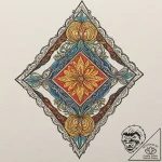 Rhombus, artistic tattoo sketch, neo traditio… – tattoo sketch (№1753598575_0, 27.07.2025 06:42) — tattoovalue.net