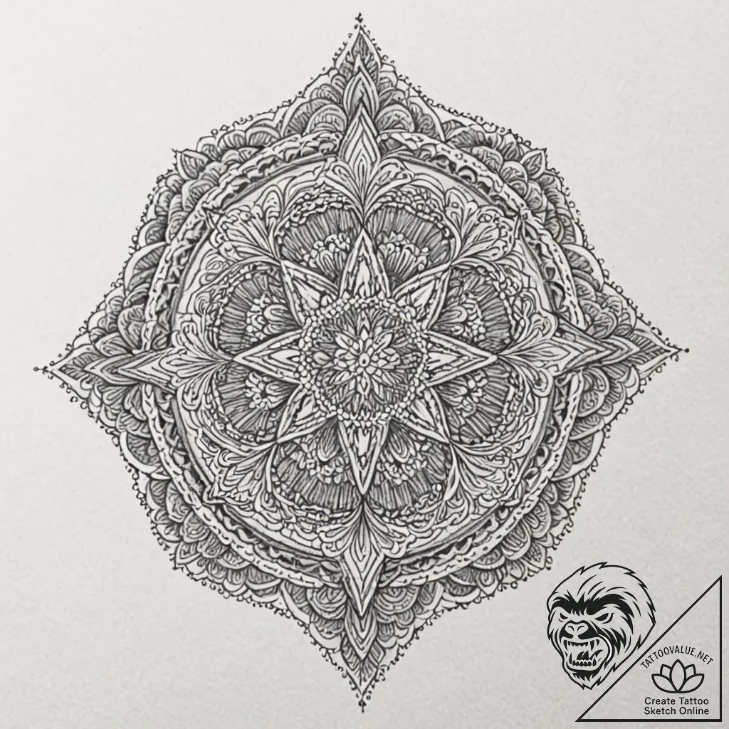 N, tattoo line art, on a clean white paper, i... - tattoo sketch (№1753600158_0, 27.07.2025 07:09) — tattoovalue.net