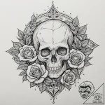 Opal chain winding through stars, concept art… – tattoo sketch (№1753601150_0, 27.07.2025 07:25) — tattoovalue.net