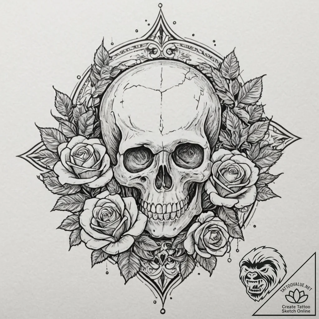 Opal chain winding through stars, concept art... - tattoo sketch (№1753601150_0, 27.07.2025 07:25) — tattoovalue.net