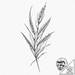 Ear of wheat, ink illustration for tattoo, sk… – tattoo sketch (№1753603130_0, 27.07.2025 07:58) — tattoovalue.net