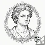 A classical bust of a philosopher, stoic expr… – tattoo sketch (№1753605508_0, 27.07.2025 08:38) — tattoovalue.net