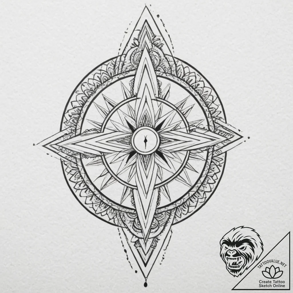 Lightning bolt, sharp and geometric, tattoo l... - tattoo sketch (№1753606300_0, 27.07.2025 08:51) — tattoovalue.net