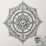 Kraken eye beneath frozen sea, tattoo drawing… – tattoo sketch (№1753609070_0, 27.07.2025 09:37) — tattoovalue.net