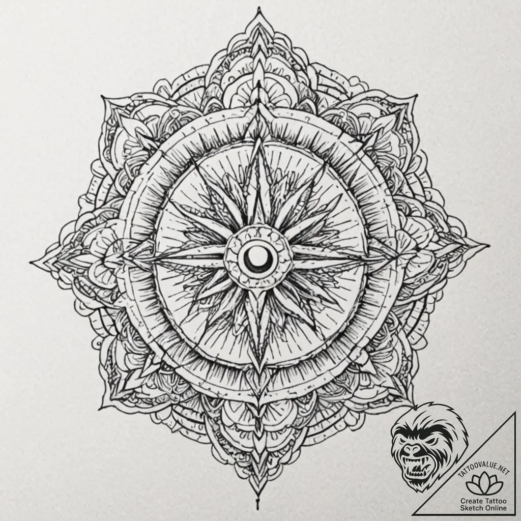 Kraken eye beneath frozen sea, tattoo drawing... - tattoo sketch (№1753609070_0, 27.07.2025 09:37) — tattoovalue.net