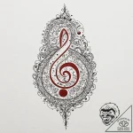 Bass clef, tattoo sketch design, dotwork shad… – tattoo sketch (№1753611445_0, 27.07.2025 10:17) — tattoovalue.net