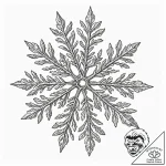 Snowflake under a microscope – tattoo sketch (№1753611841_0, 27.07.2025 10:24) — tattoovalue.net