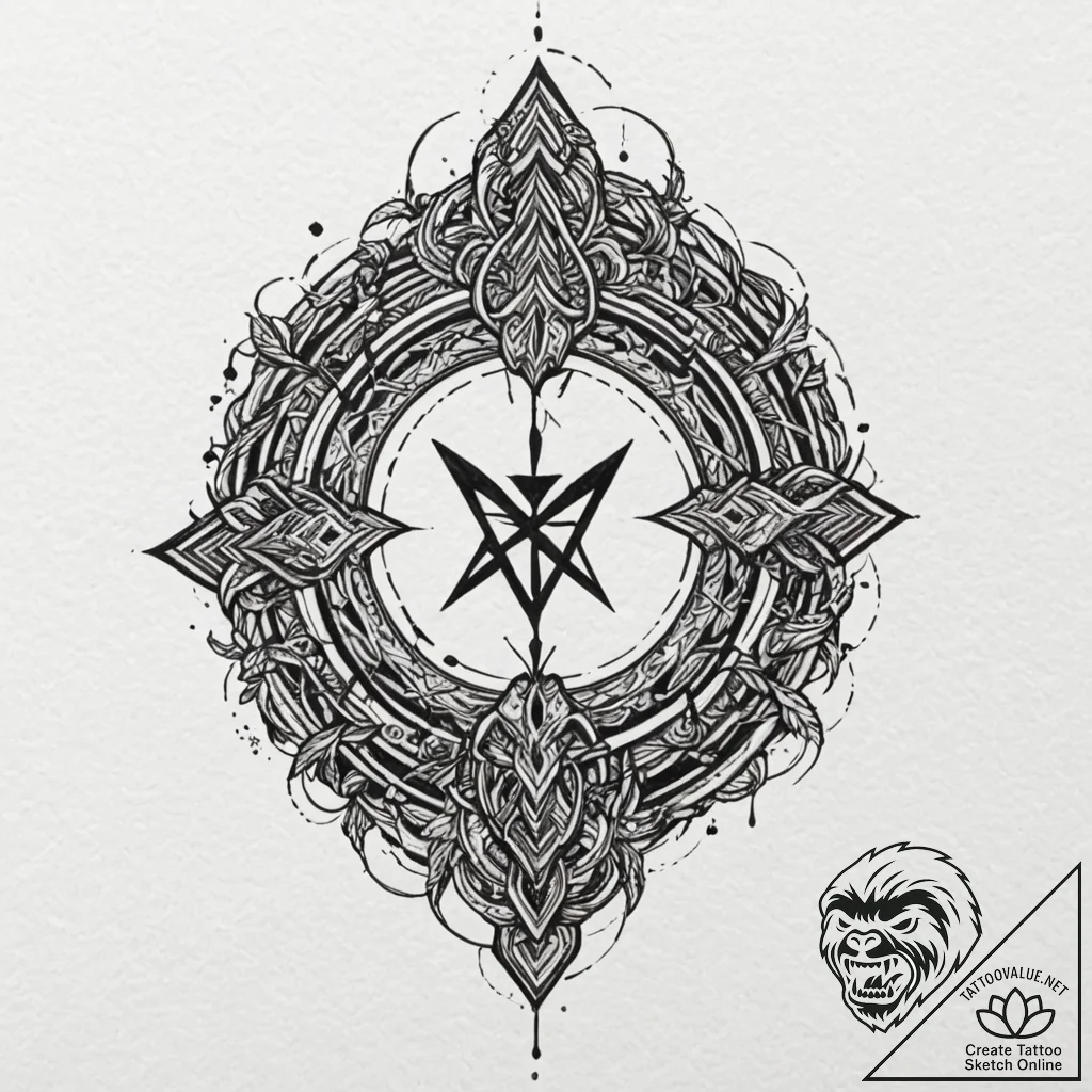 The great rune from elden ring, tattoo sketch... - tattoo sketch (№1753613829_0, 27.07.2025 10:57) — tattoovalue.net