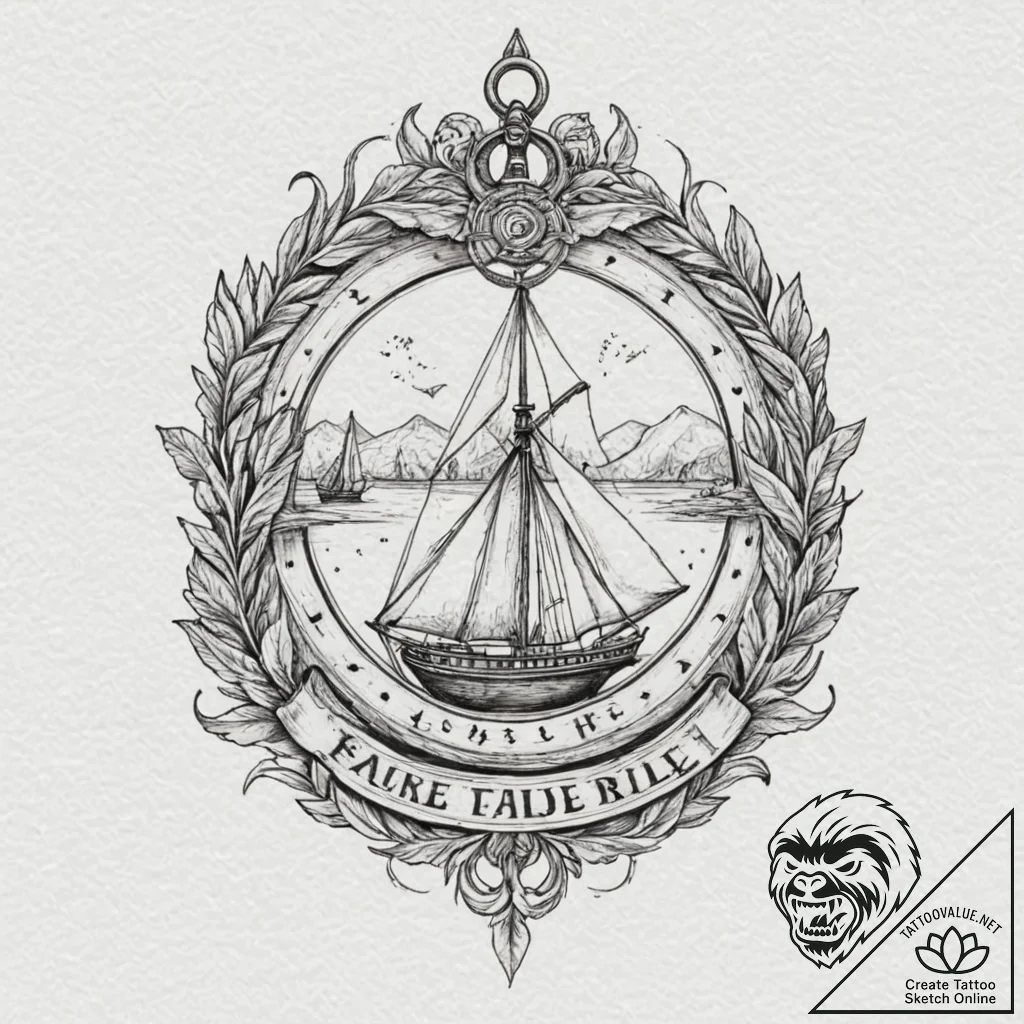 I, ink illustration for tattoo, rough sketchy... - tattoo sketch (№1753614817_0, 27.07.2025 11:13) — tattoovalue.net