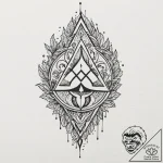 Xiphos runes burning through mist, tattoo fla… – tattoo sketch (№1753615015_0, 27.07.2025 11:16) — tattoovalue.net