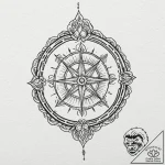 An old, leather-bound grimoire, tattoo flash… – tattoo sketch (№1753616004_0, 27.07.2025 11:33) — tattoovalue.net
