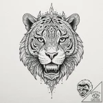 Jaguar warrior from aztec mythology, with obs… – tattoo sketch (№1753617193_0, 27.07.2025 11:53) — tattoovalue.net