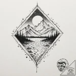 Ice blade through spectral rift, concept art… – tattoo sketch (№1753624420_0, 27.07.2025 13:53) — tattoovalue.net