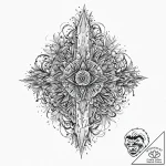 Obsidian blade forged in frost, tattoo sketch… – tattoo sketch (№1753631146_0, 27.07.2025 15:45) — tattoovalue.net